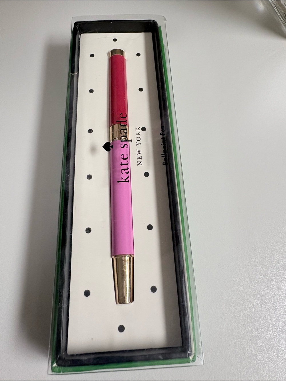 Kate Spade Red & Pink Colorblock Ballpoint Pen - NWT